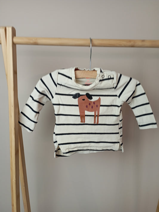 Longsleeve met hondje 62 Hema