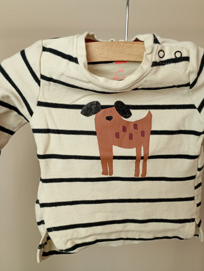Longsleeve met hondje 62 Hema