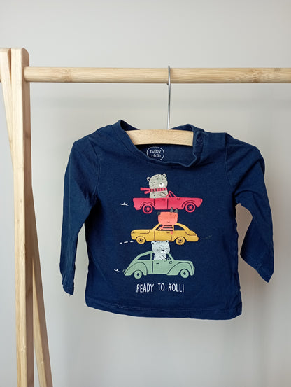Longsleeve met auto's 74 C&A