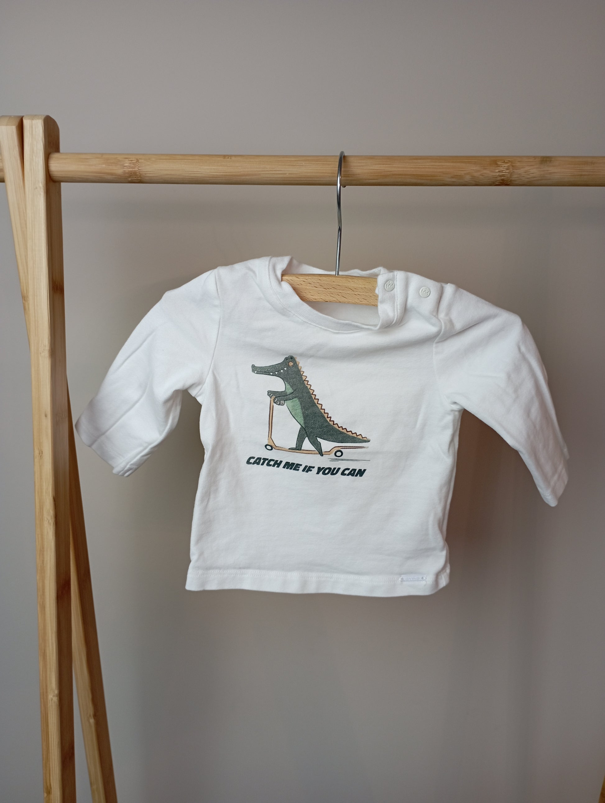 Longsleeve met krokodil 56 GYMP