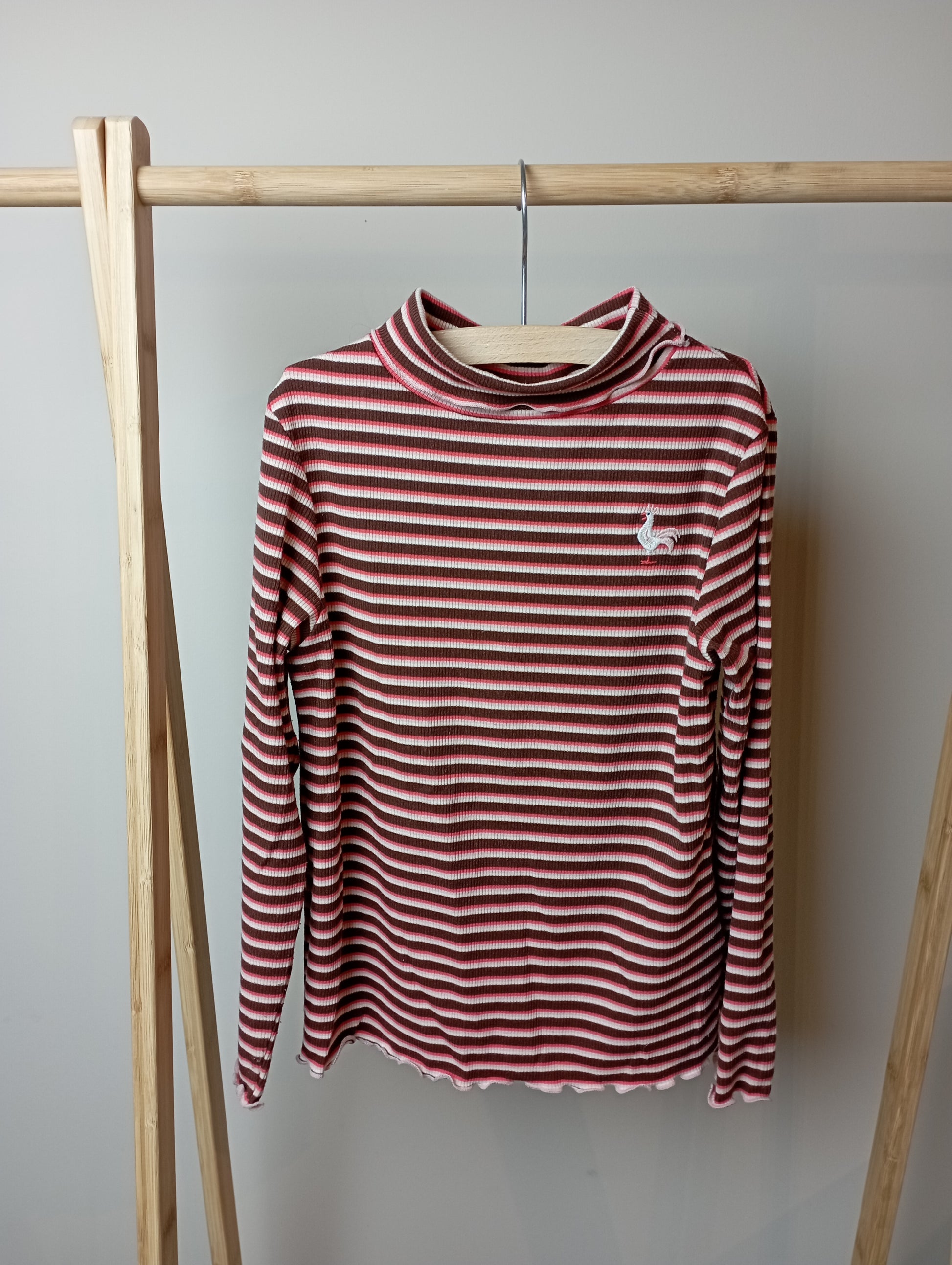 Gestreepte longsleeve met rolkraag 122 JBC/Kaatje