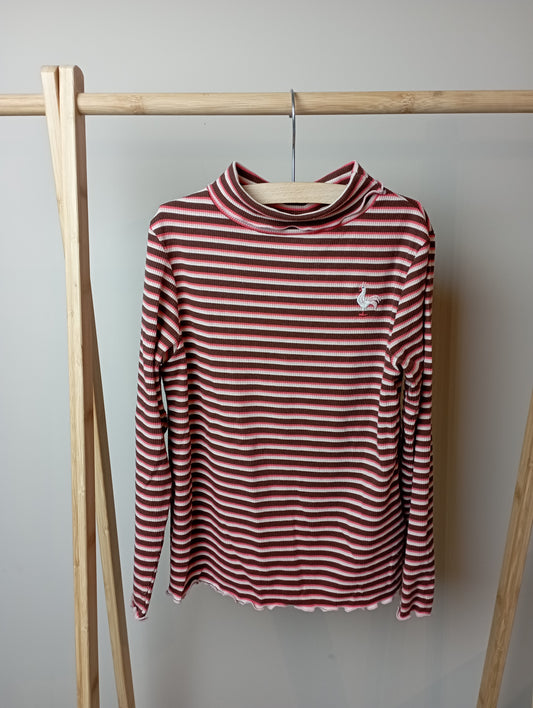 Gestreepte longsleeve met rolkraag 122 JBC/Kaatje