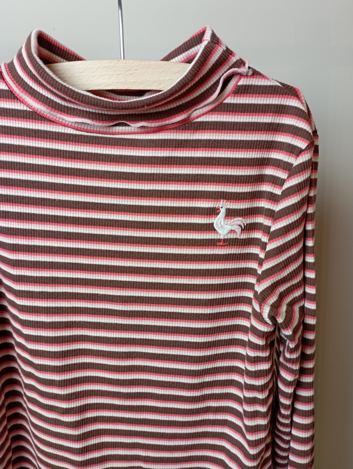 Gestreepte longsleeve met rolkraag 122 JBC/Kaatje
