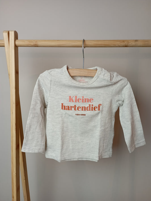 Longsleeve "Kleine hartendief van Oma" 74 Cuddles and smiles