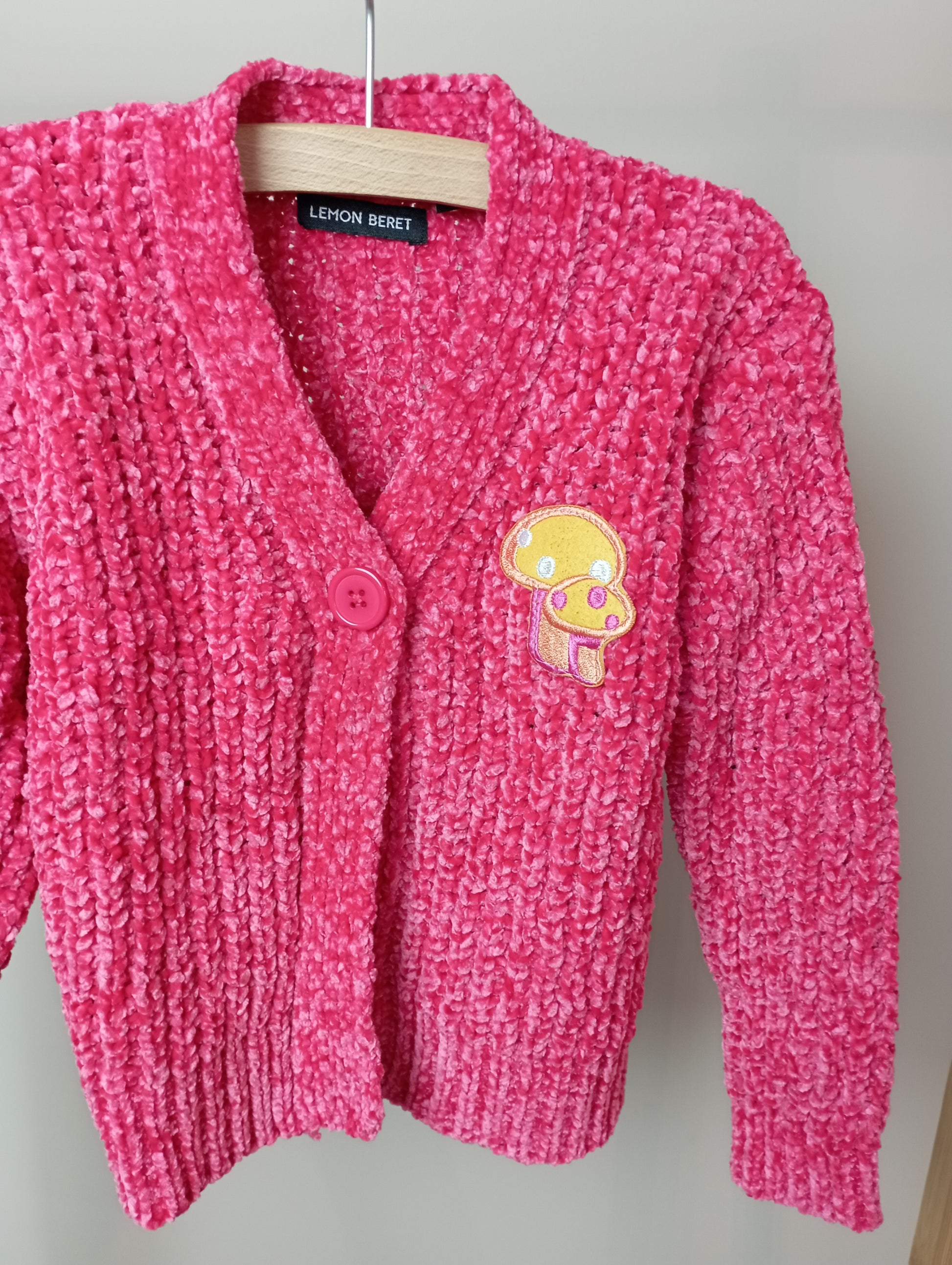 Gebreide trui met paddenstoelen 98 Lemon Beret