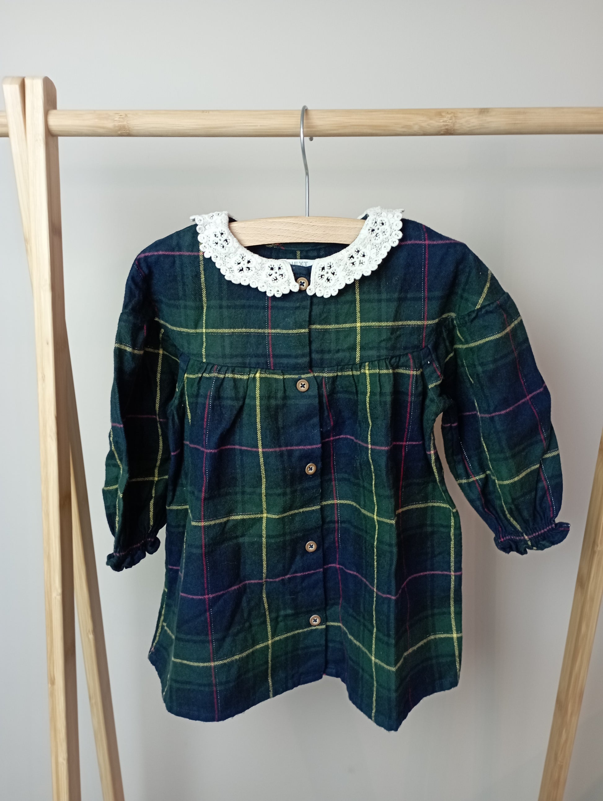 Geruit jurkje 9-12m Next