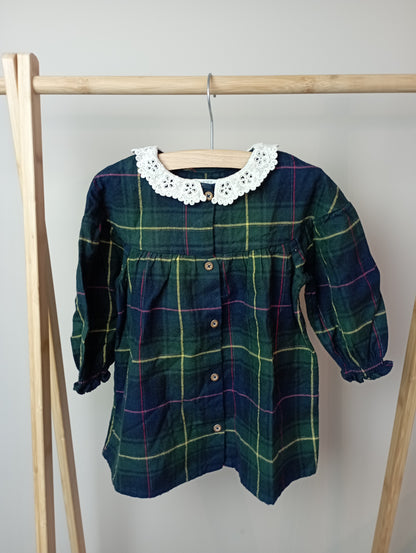 Geruit jurkje 9-12m Next