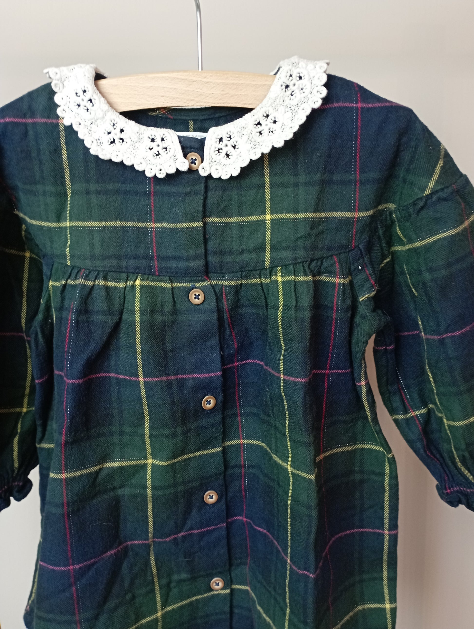 Geruit jurkje 9-12m Next