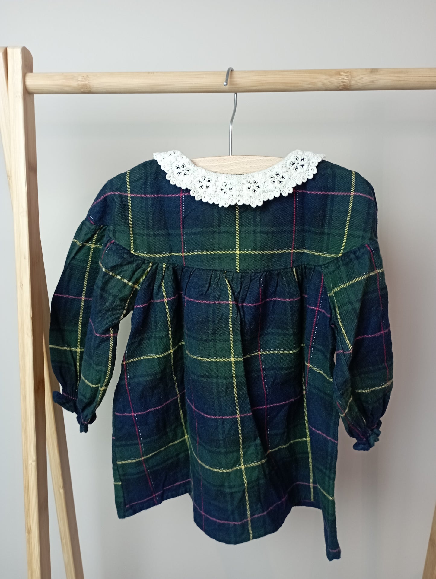 Geruit jurkje 9-12m Next