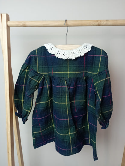 Geruit jurkje 9-12m Next