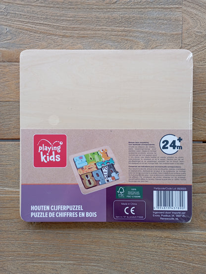 Houten cijferpuzzel - Playing Kids
