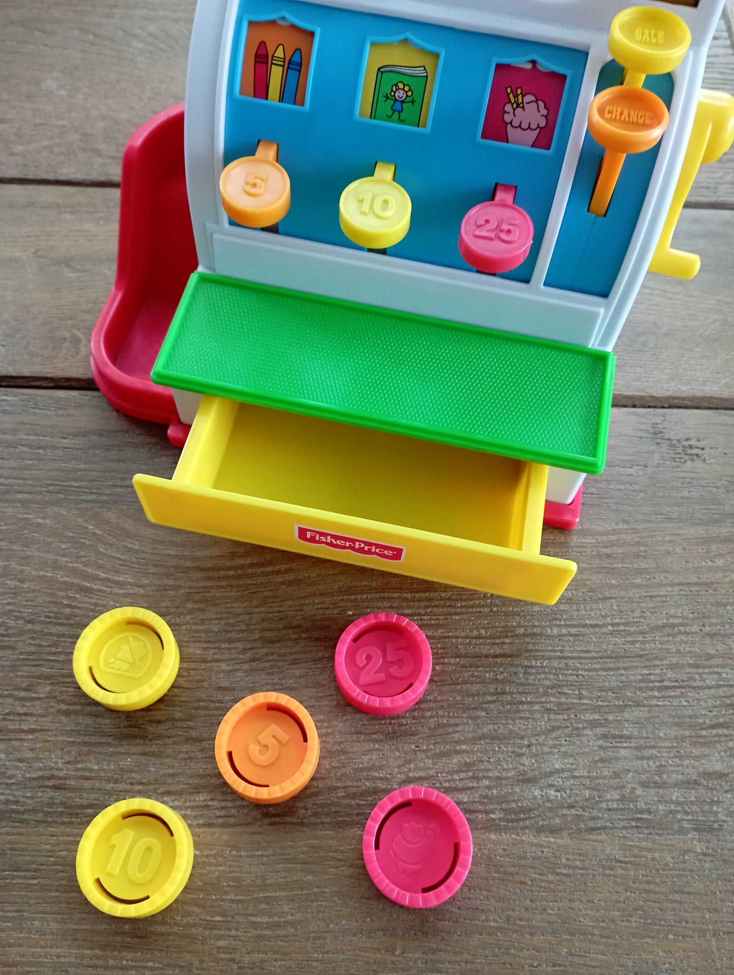 Kassa met muntjes Fisher Price