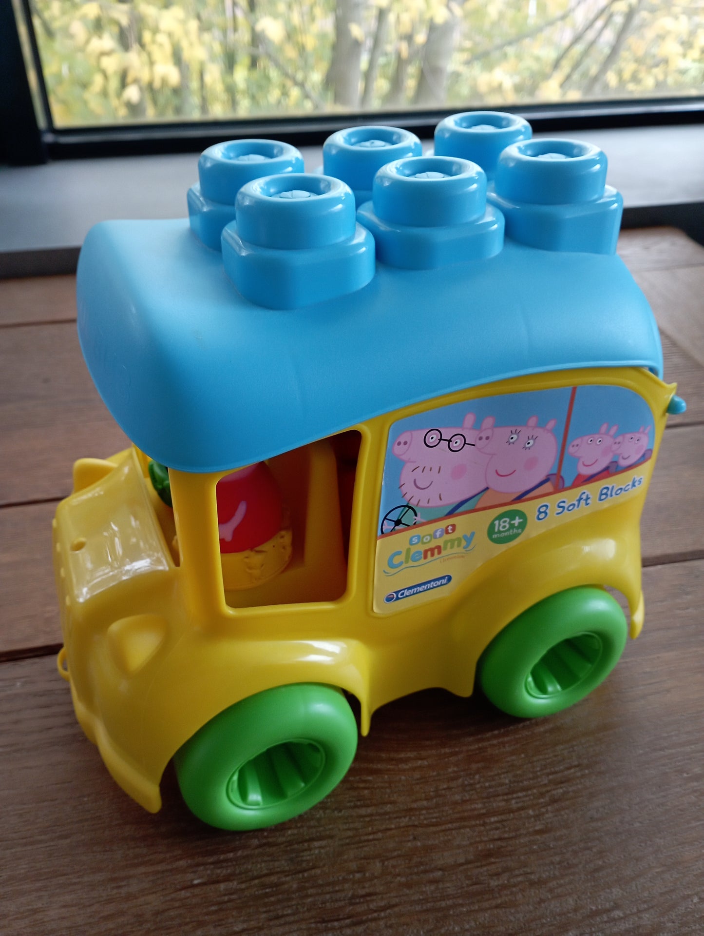 Peppa Pig bus met blokken Clementoni