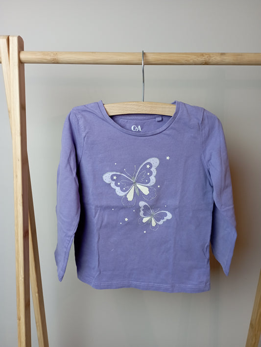 Longsleeve met vlinders 98