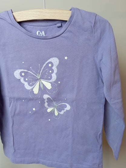 Longsleeve met vlinders 98