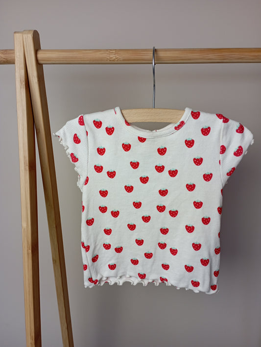 Shirt met aardbeien 12m Kiabi