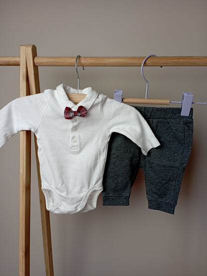 Setje met romper en strikje 50 H&M