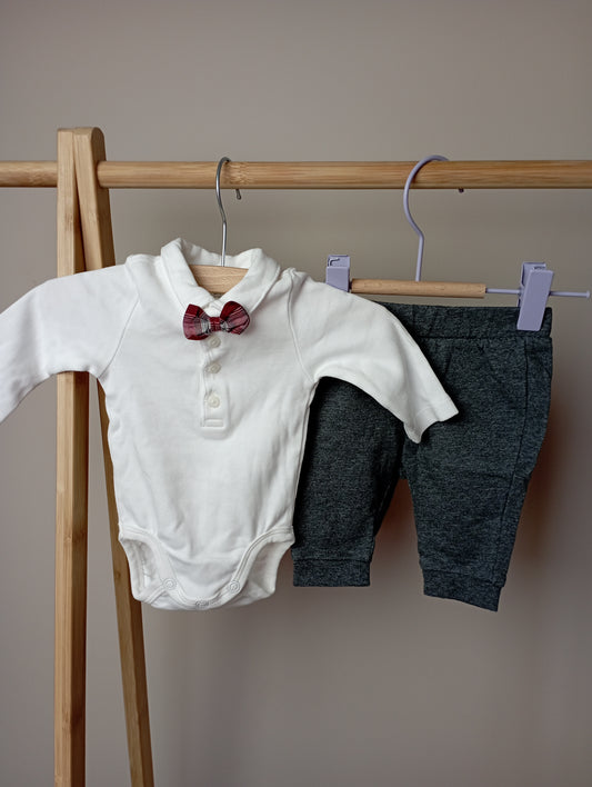 Setje met romper en strikje 50 H&M