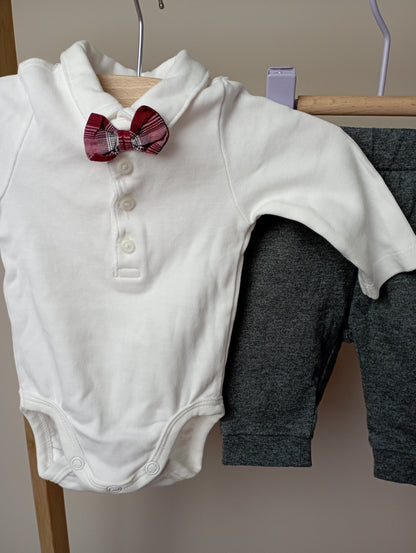 Setje met romper en strikje 50 H&M