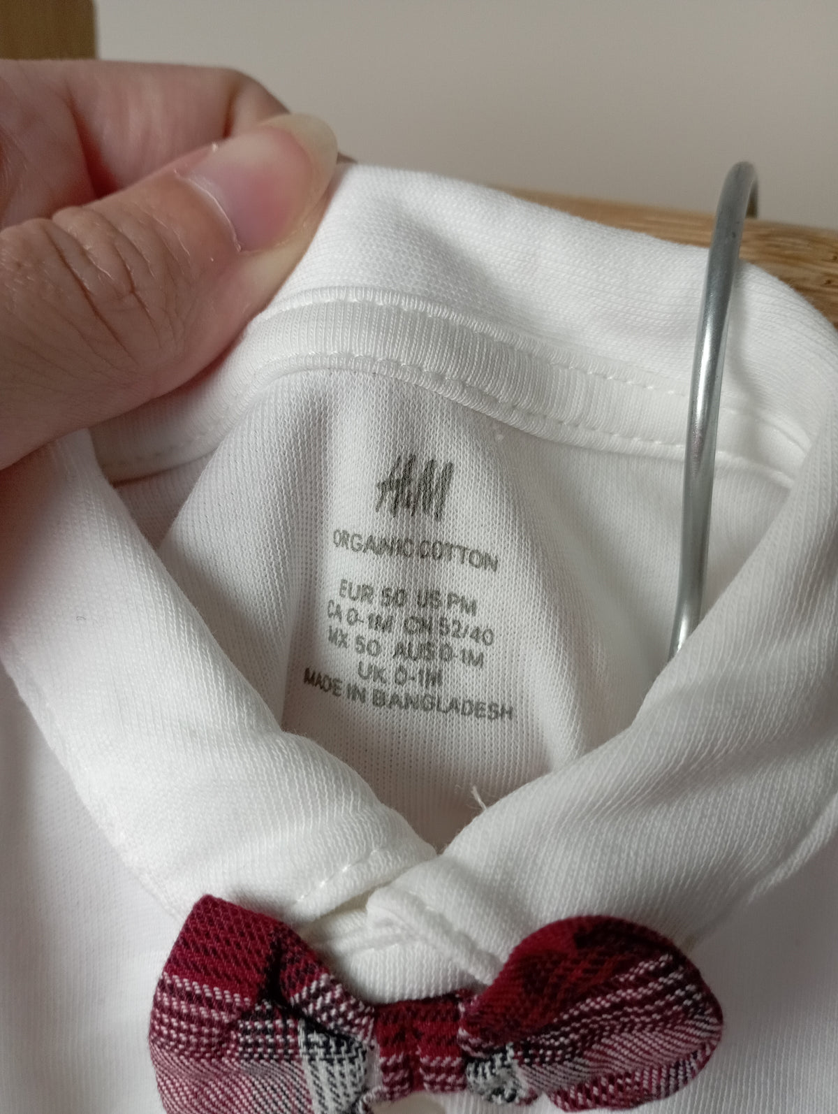 Setje met romper en strikje 50 H&M