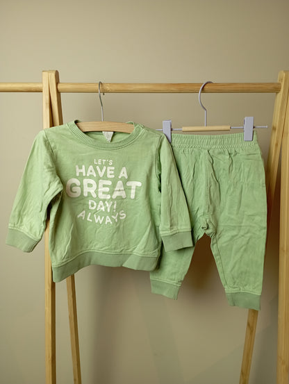 Setje "Let's have a great day! Always" 80 H&M