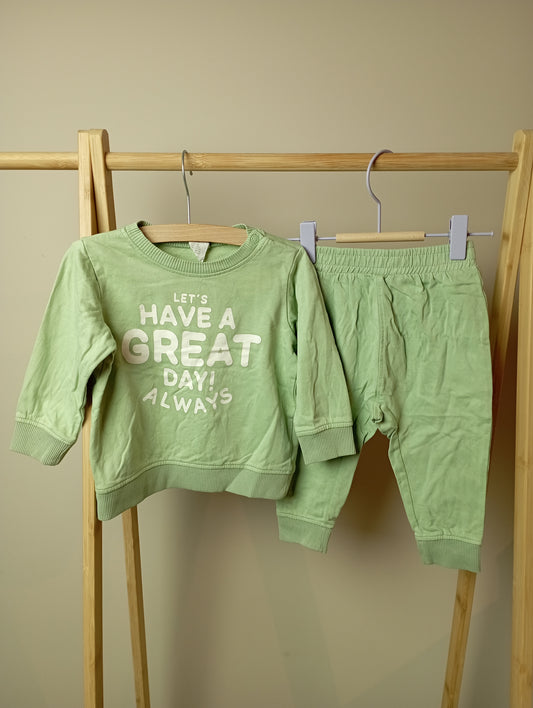 Setje "Let's have a great day! Always" 80 H&M