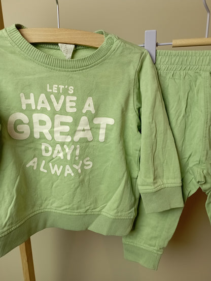 Setje "Let's have a great day! Always" 80 H&M