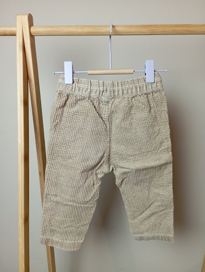 Broek in ribbelstofje 80 H&M