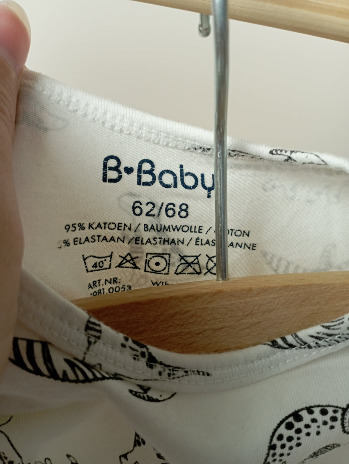 Romper met dino's 62/68 B Baby