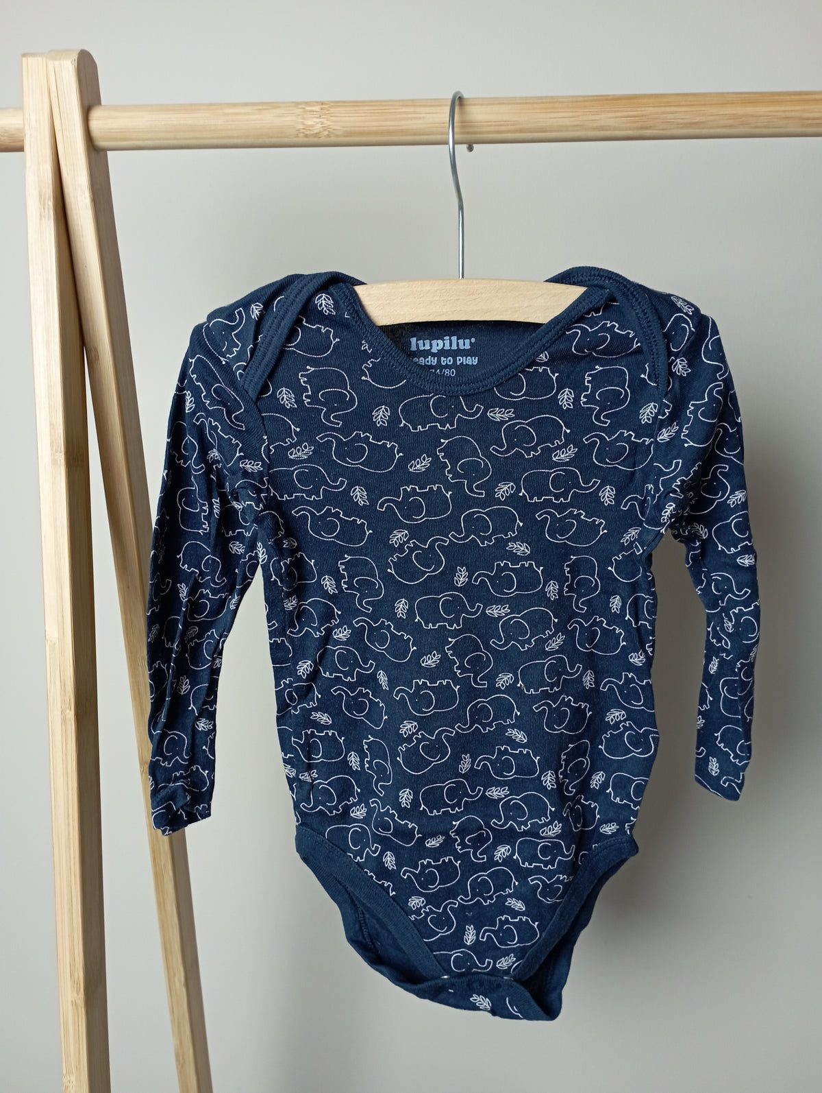 Romper met olifanten 74/80 Lupilu