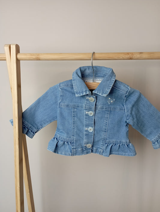 Jeans jasje met hartje 62 GYMP