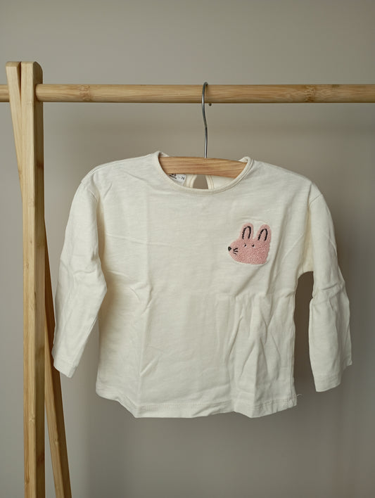 Longsleeve met konijntje 74
