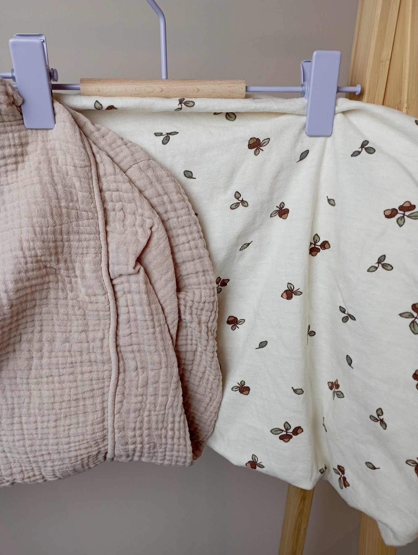 2 hoezen voor aankleedkussen "Stella"