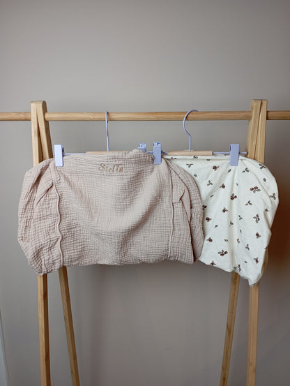 2 hoezen voor aankleedkussen "Stella"