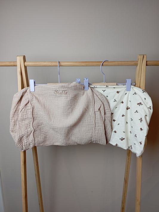 2 hoezen voor aankleedkussen "Stella"